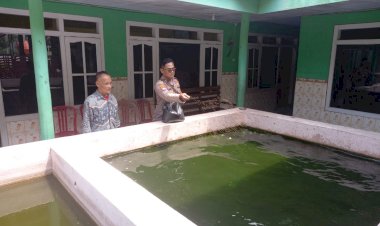 Kanit-Binmas-Polsek-Krembung-dan-Kades-Lemujut-Tinjau-Budidaya-Ikan-Gurami-dan-Lele-di-Lahan-Bumdes