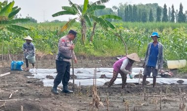 Sinergi-Polisi,-Pemdes,-dan-Warga-Salurkan-Bantuan-Pupuk-untuk-Petani-Desa-Gamping