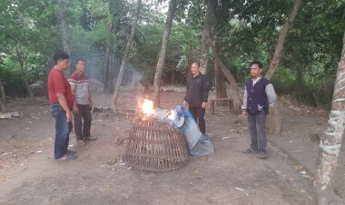 Polisi-Datangi-Lokasi-Judi-Sabung-Ayam-di-Krian