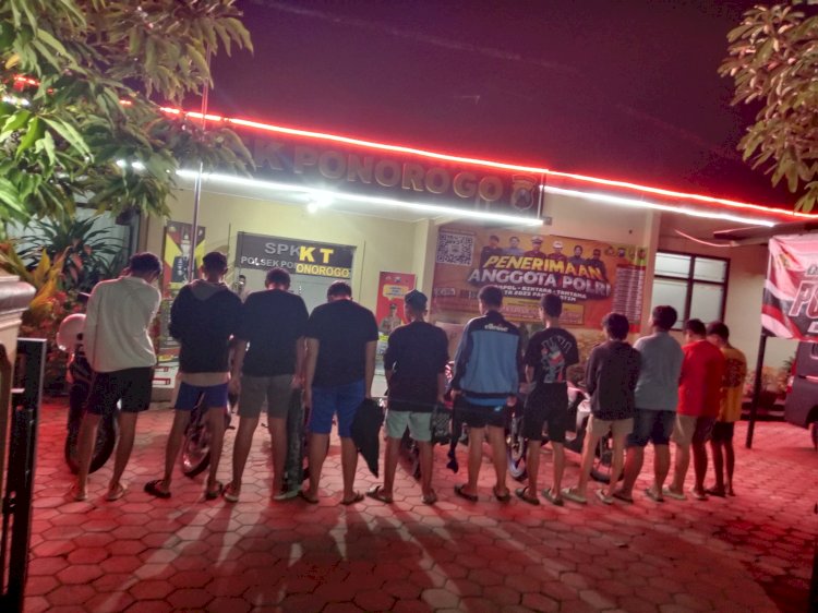 Polisi Amankan 11 Remaja Diduga Akan Perang Sarung di Ponorogo