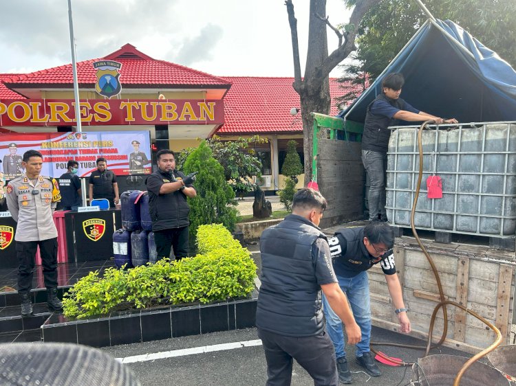 Polres Tuban Berhasil Gagalkan Penyalahgunaan BBM, Amankan 3,5 Ton Solar Bersubsidi
