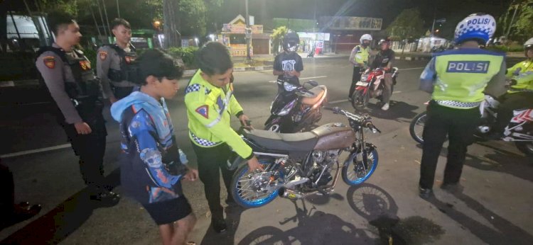 Polres Jember Amankan Belasan Motor Tidak Sesuai Spektek Terlibat Balap Liar
