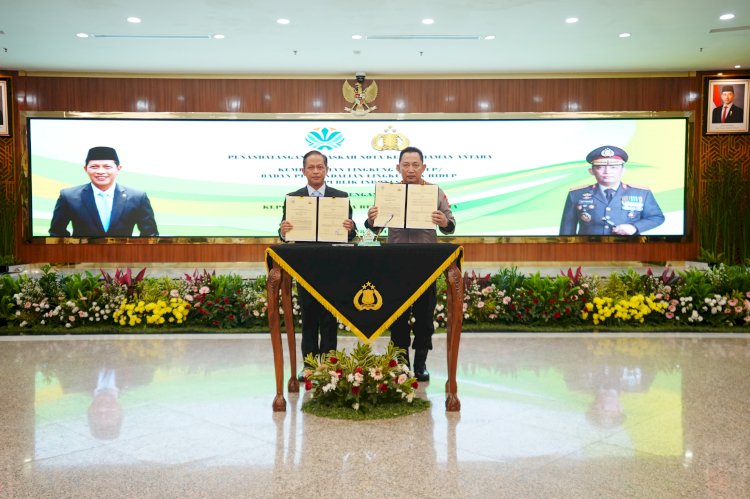 Teken MoU dengan Kementerian LH, Kapolri Komitmen Jaga Kualitas Lingkungan Hidup Jadi Lebih Baik