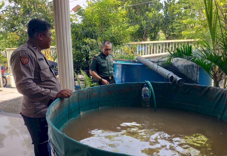 Sinergi TNI-Polri Tinjau Lokasi Budidaya Ikan Lele untuk Program Ketahanan Pangan di Desa Wedi Gedangan