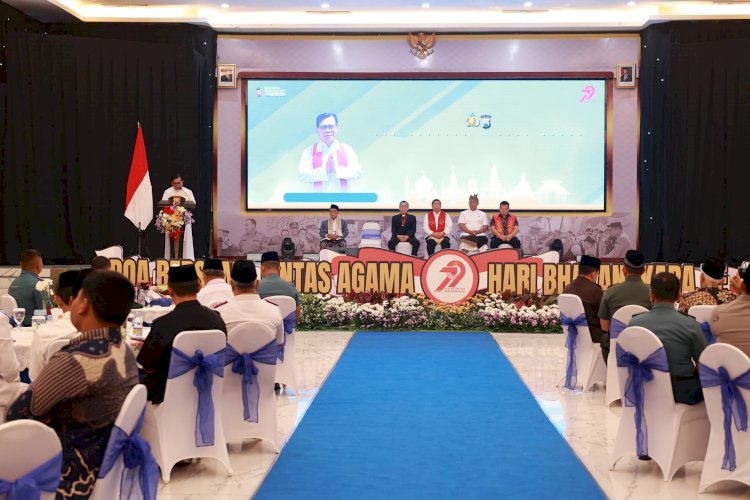 Polda Jatim Gelar Doa Bersama Lintas Agama Sambut Hari Bhayangkara ke - 79