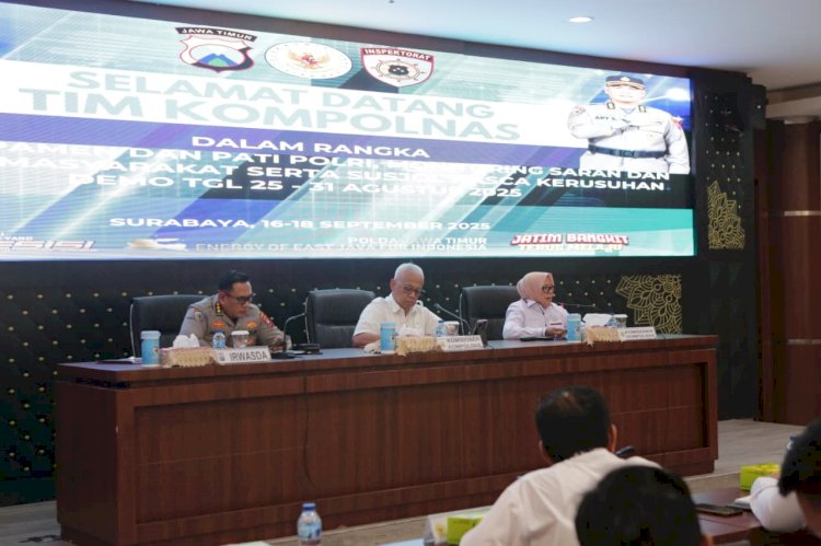 Kompolnas Lakukan Monitoring di Polda Jatim, Bahas Rekam Jejak dan Penanganan Kasus Menonjol