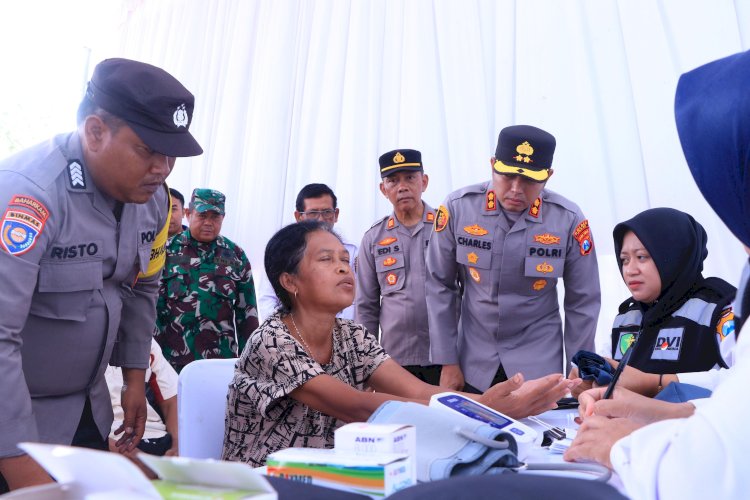 Polres Ngawi Gelar Bakti Kesehatan Gratis Warga Padas : Terima kasih Pak Polisi