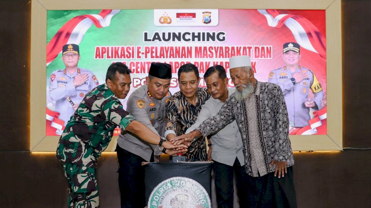 Polres Jombang Launching Aplikasi E-Pelayanan Masyarakat dan WhatsApp Center Lapor Pak Kapolsek
