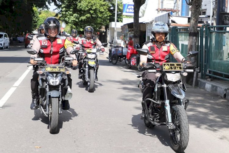Kapolres Kediri Pimpin Patroli R2 Pastikan Libur Nataru Aman