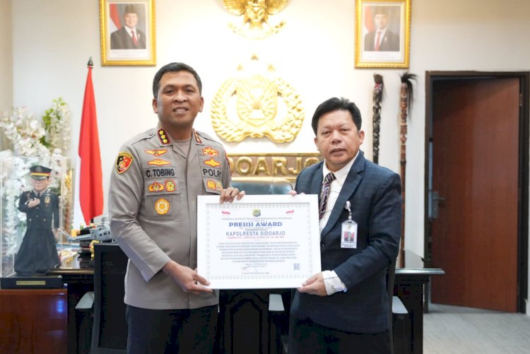 Gencar Bangun SPPG, Polresta Sidoarjo Diganjar Presisi Award dari Lemkapi