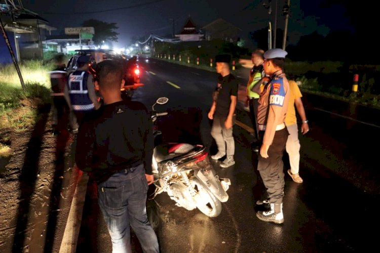 Polres Bangkalan Gelar KRYD Bulan Suci Ramadhan 13 Motor Tanpa STNK Diamankan